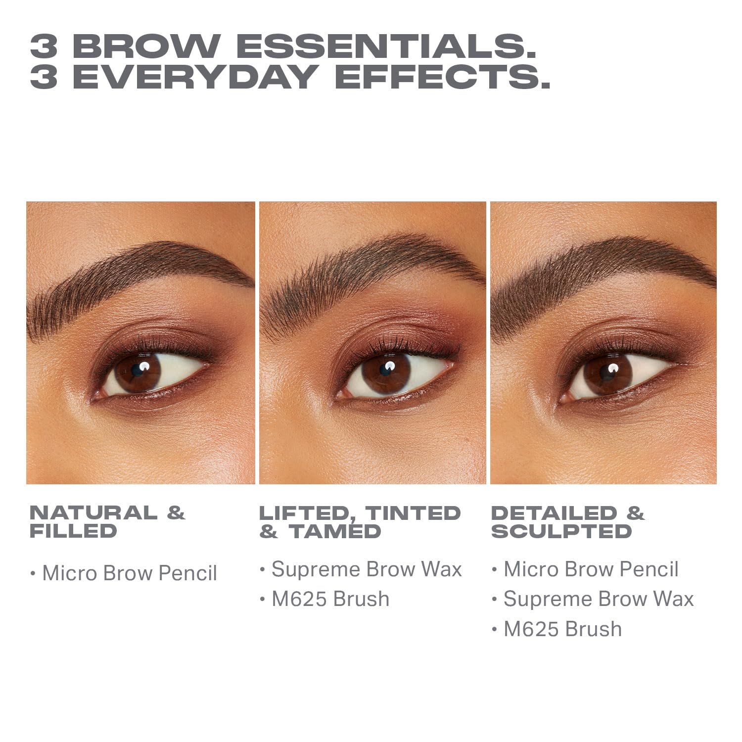 Morphe Supreme Brow Sculpting Wax tube demonstrates defining hold and longwear