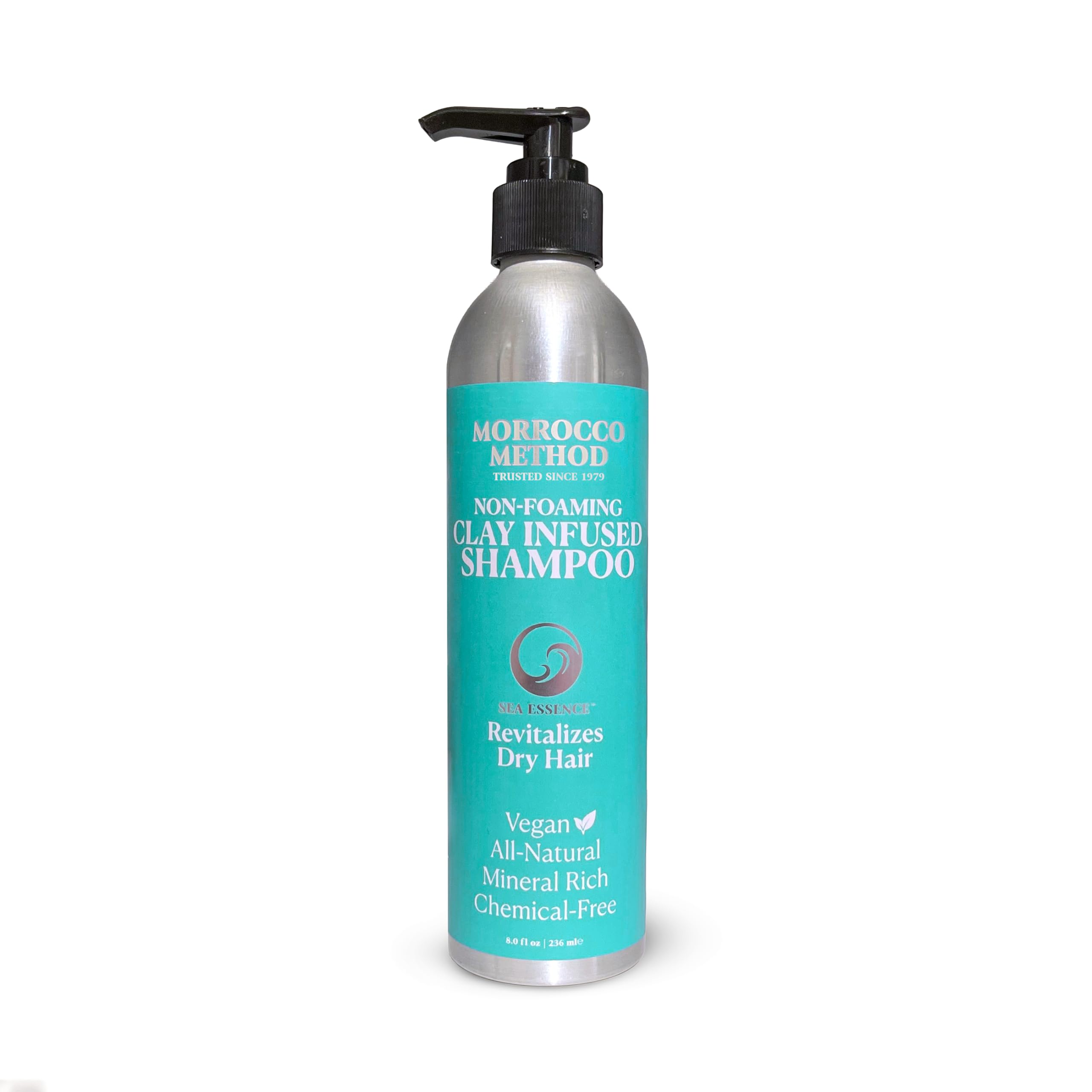 Morrocco Method Sea Essence non-foaming shampoo bottle showing ocean hydration for dry hair