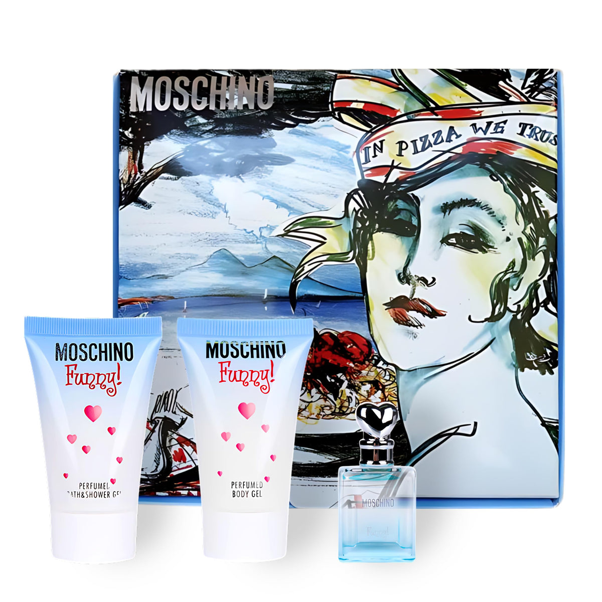 Moschino Funny EDT bottle – playful floral scent for everyday wear.