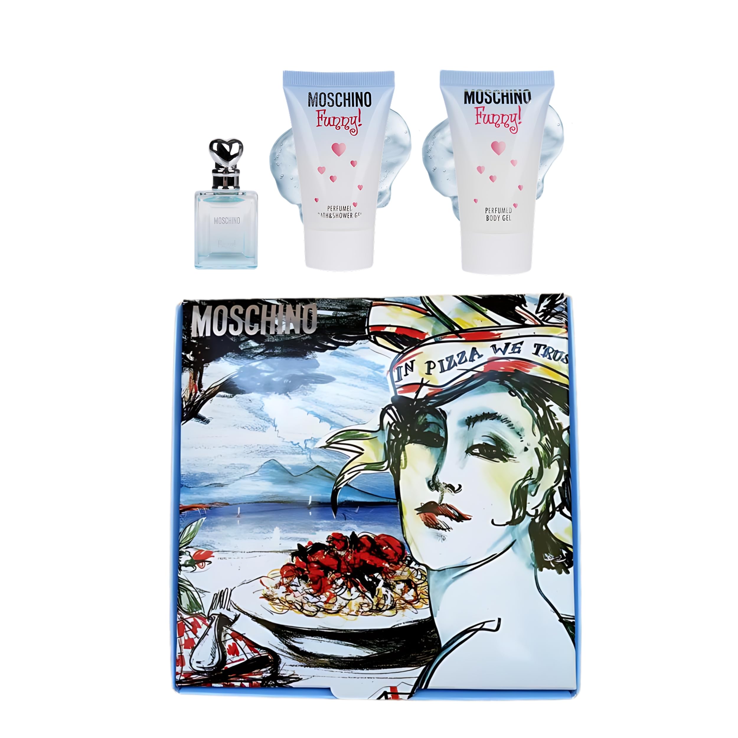 Moschino Funny gift-set wrapped box – ready-to-gift packaging that sparks anticipation.