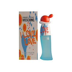 Moschino Love Love EDT fashion-forward bottle in editorial setting