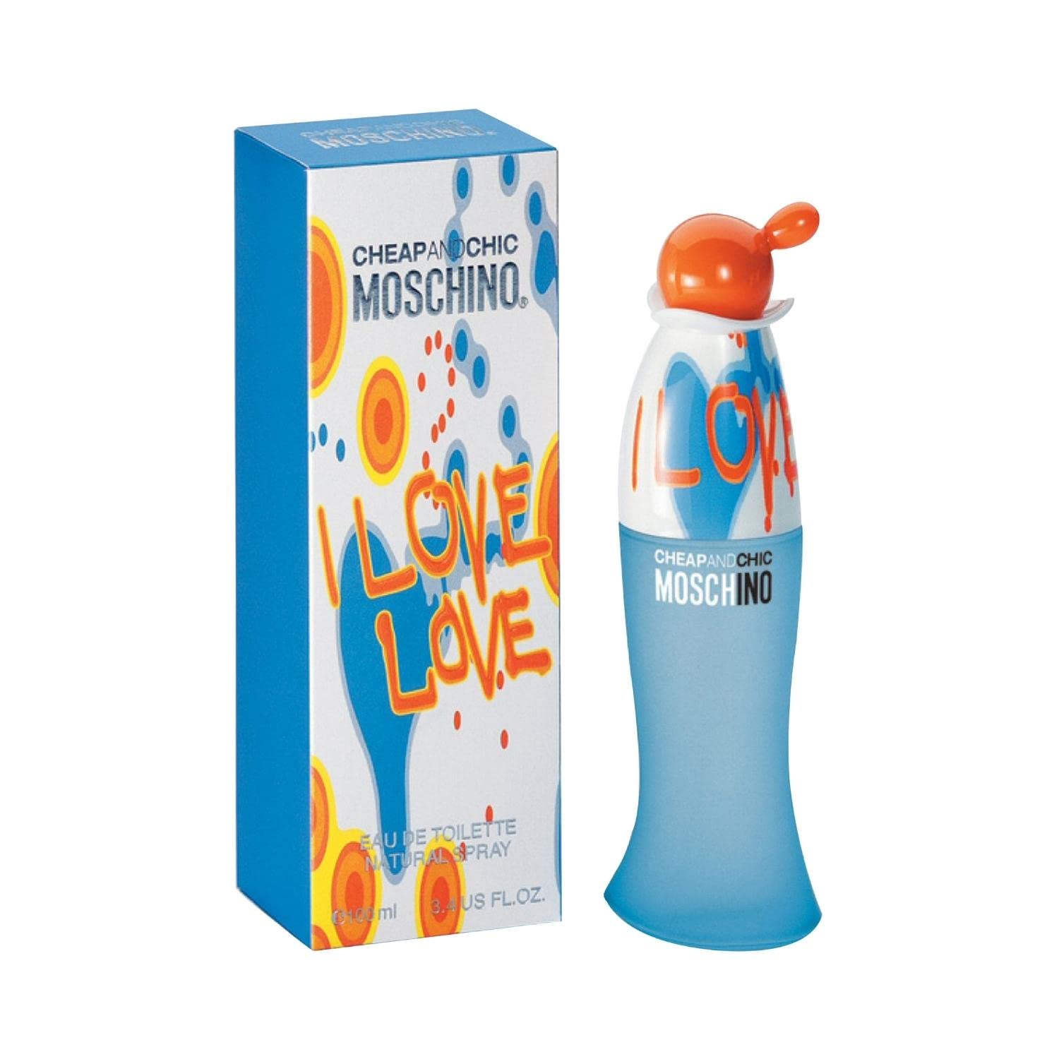Moschino Love Love EDT spray-action shot ideal for quick refresh