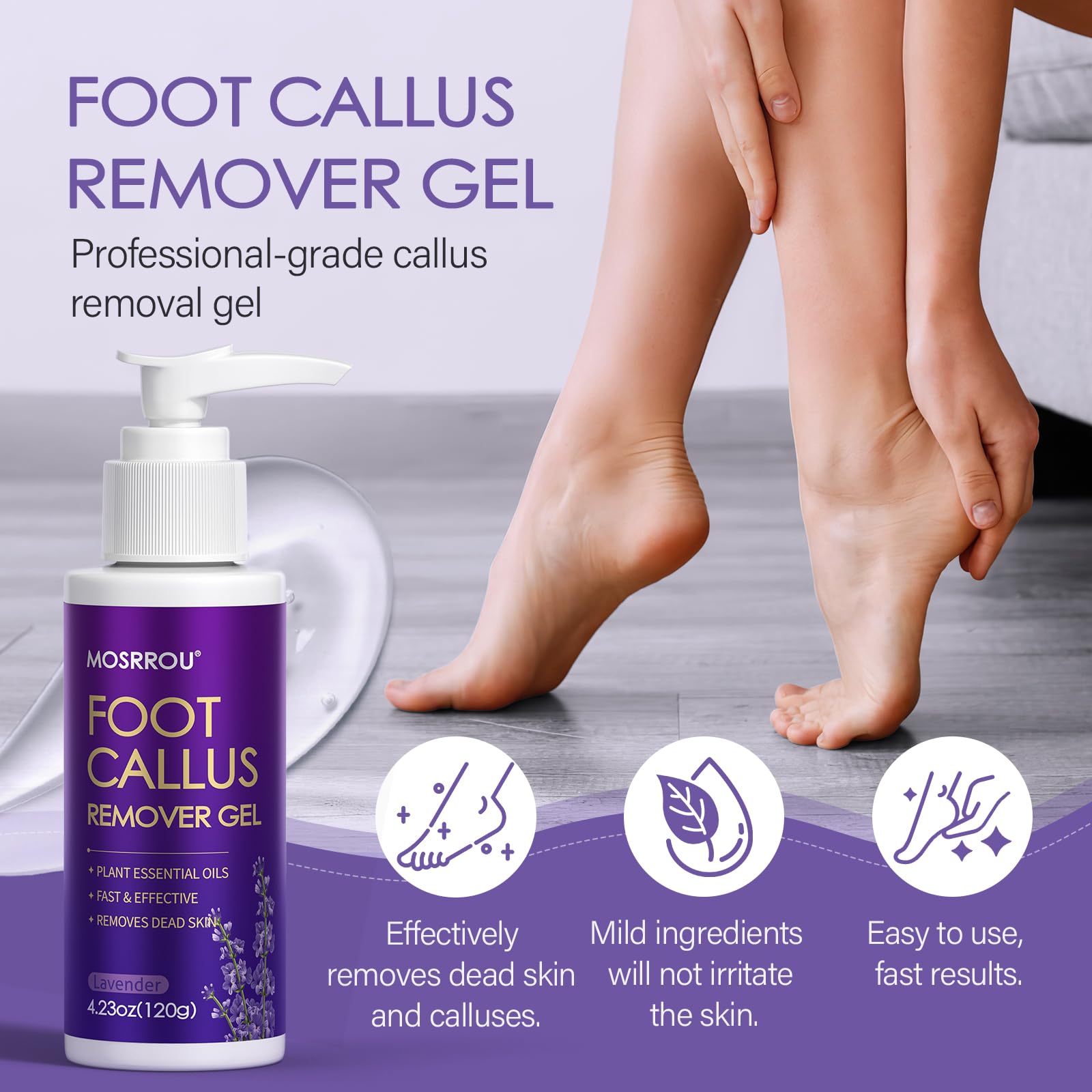 MOSRROU Callus remover gel targets rough areas for smoother skin
