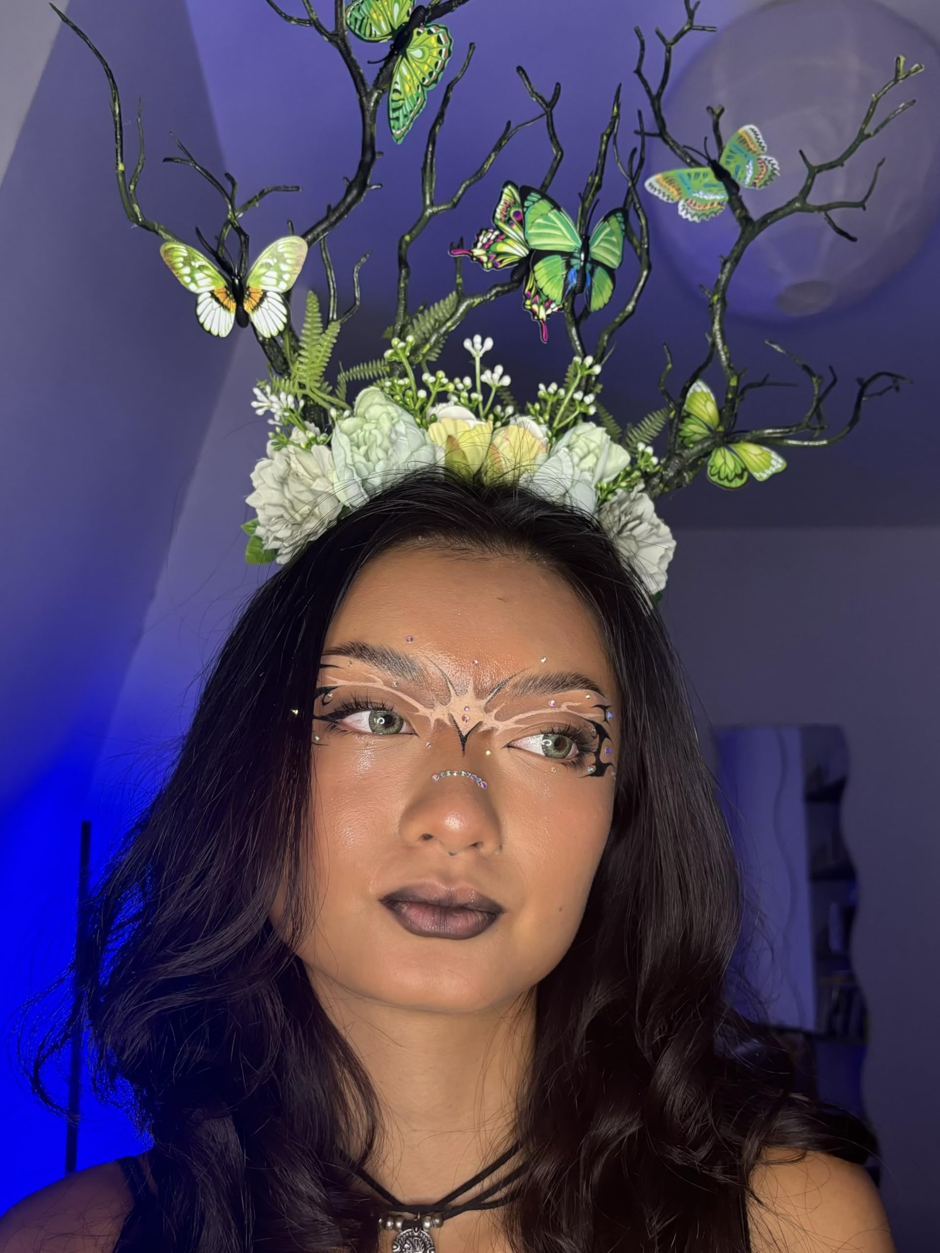 MOSTORY butterfly woodland headband accent suitable for cosplay and Renaissance festivals.