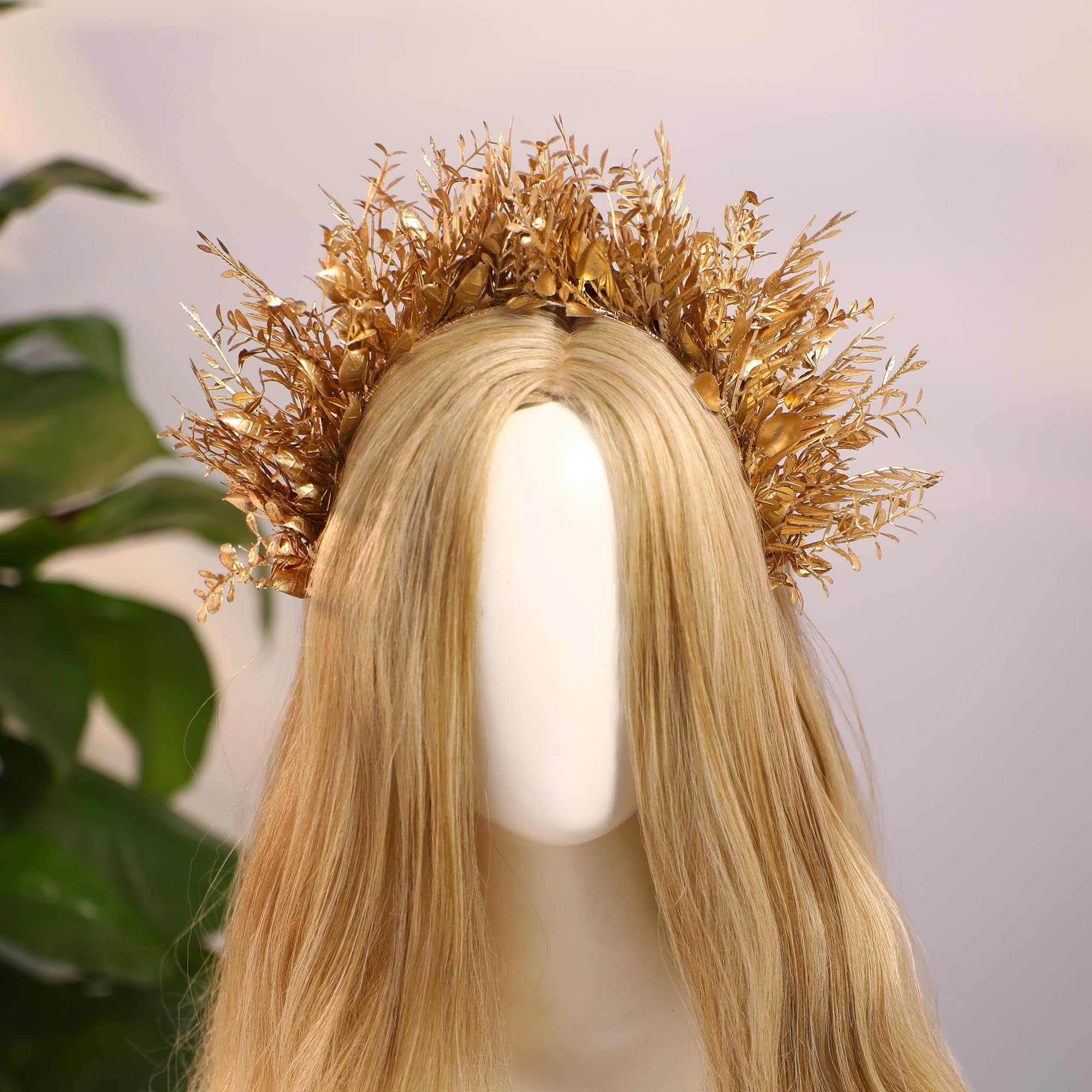 MOSTORY handmade fairy goddess wreath for elegant weddings or cosplay.