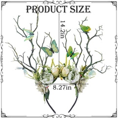 MOSTORY holiday party headband with botanical details for celebrations.
