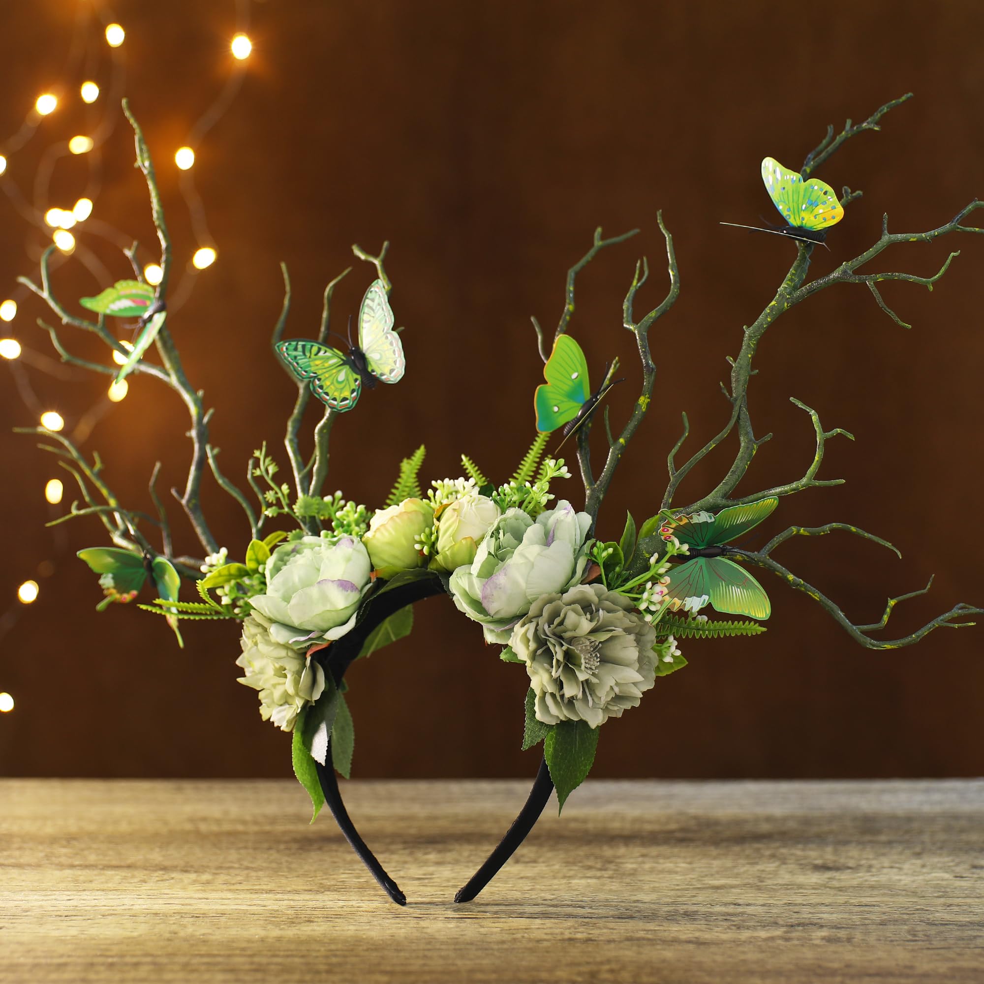 MOSTORY wedding woodland headpiece adds subtle forest elegance to brides.