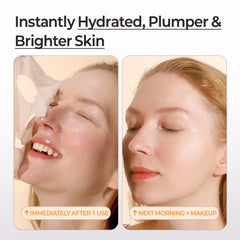 Vegan natural sheet mask closeup emphasizing clean, cruelty-free skincare