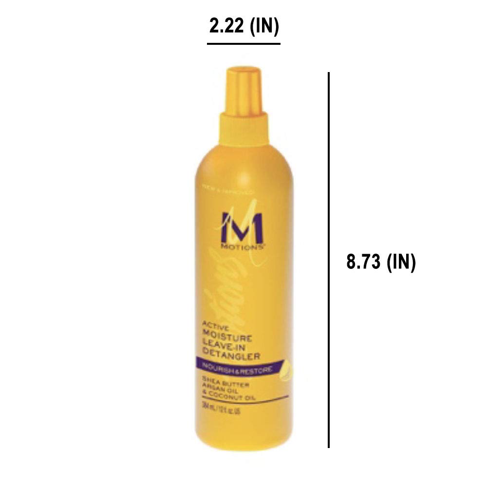 Motions triple-pack packaging offers ongoing moisture for textured hair routines.