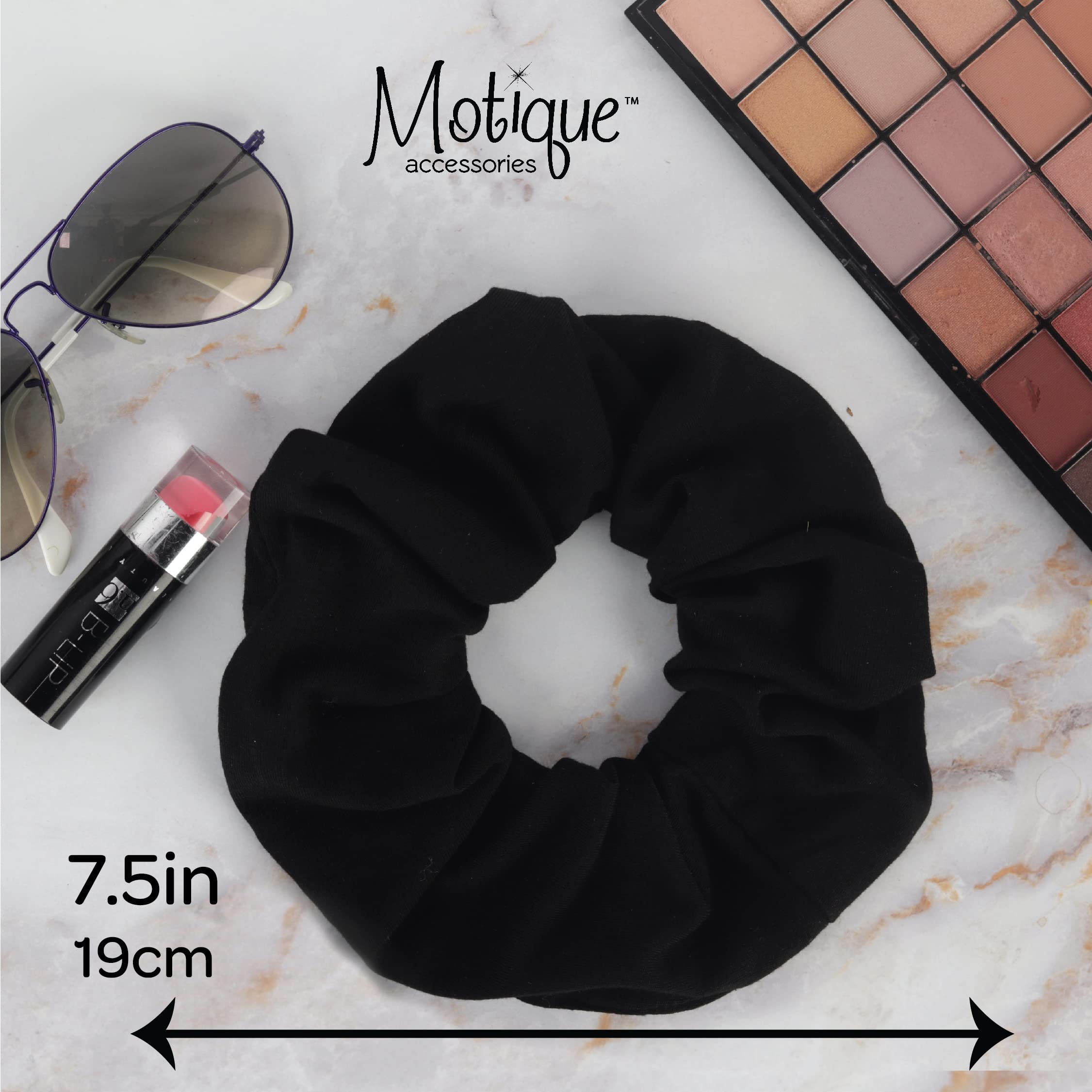 Motique Accessories Jumbo Cotton Scrunchie Black gift-ready packaging suggests a thoughtful stocking stuffer.