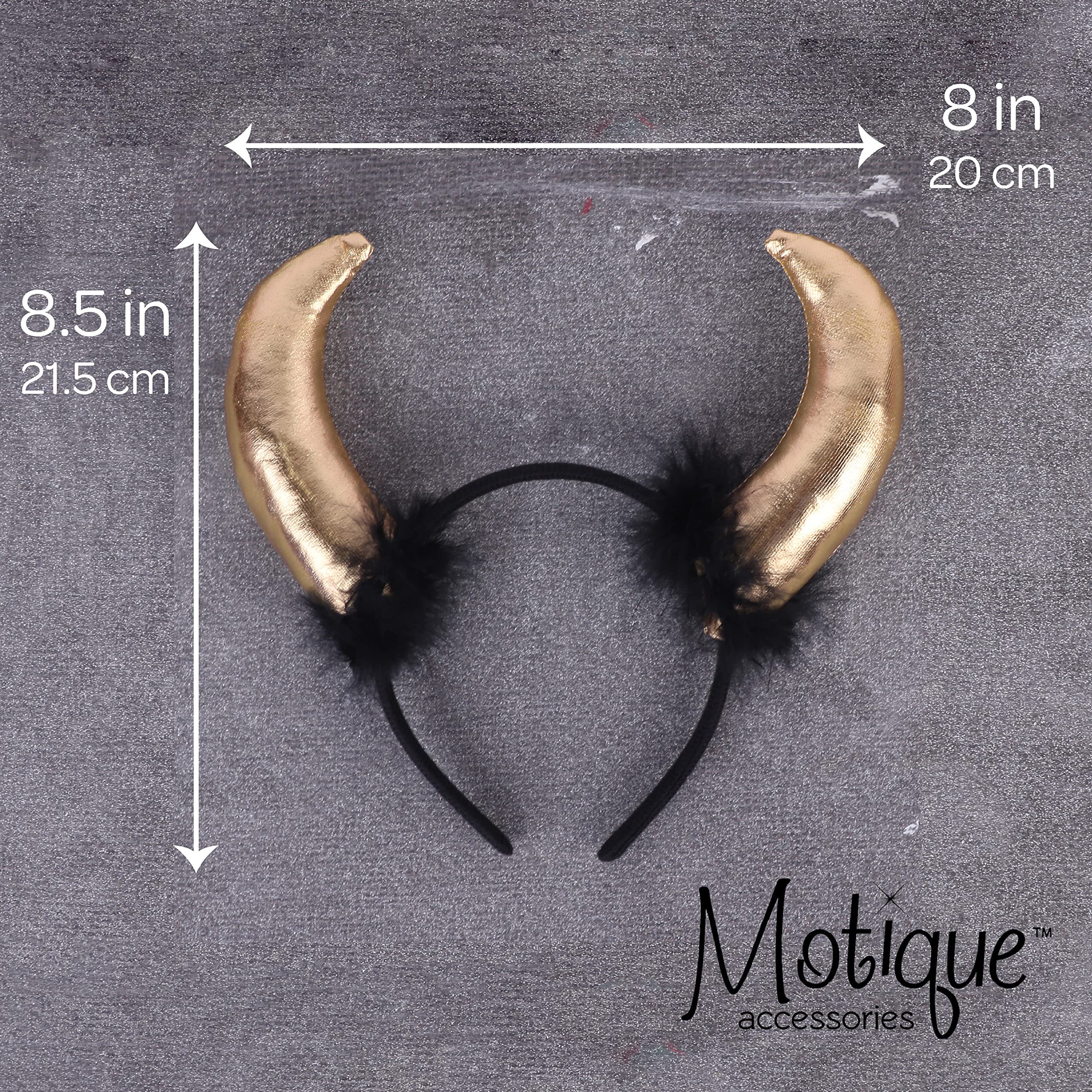 Motique Accessories devil horn headband with boa feathers creates eye-catching party style.