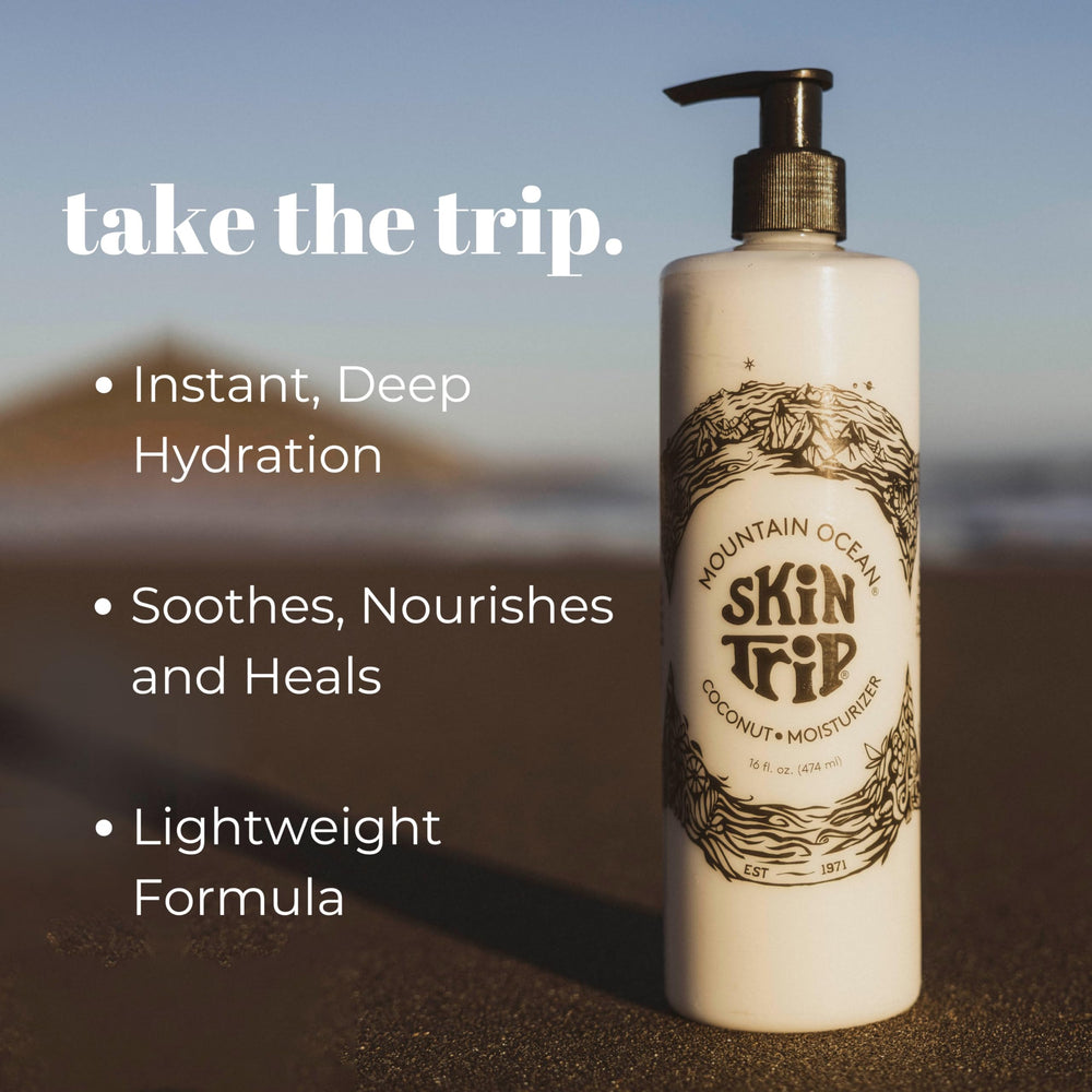 Mountain Ocean 16oz bottle ready for lightweight moisture with quick absorption.