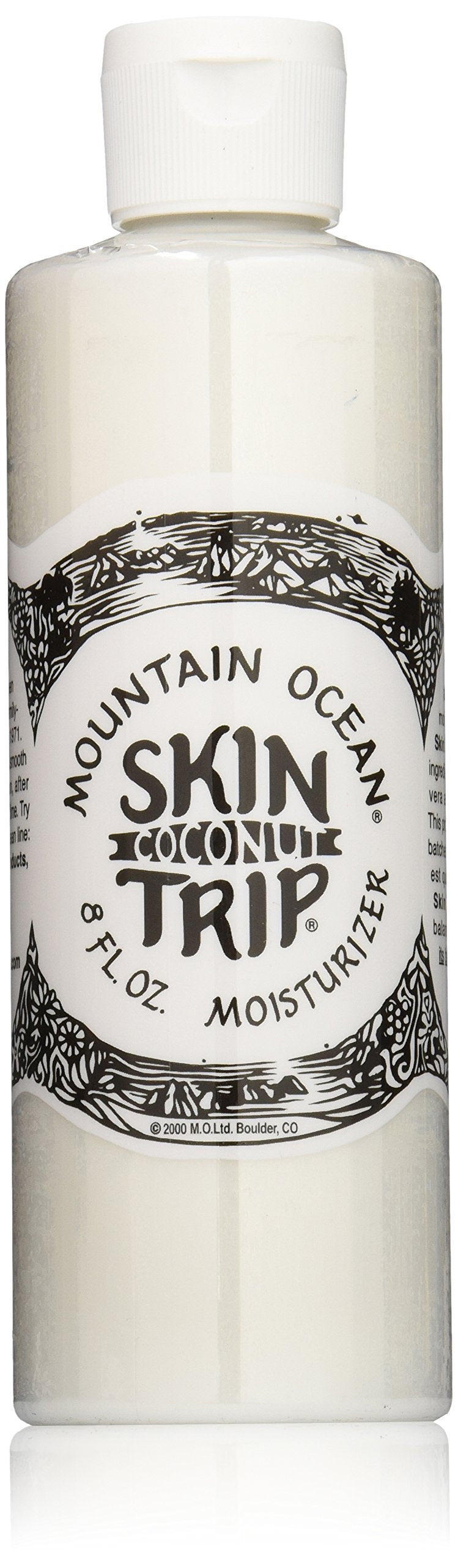 Mountain Ocean Skin Trip bottle front offers ultra-light hydration for all skin types