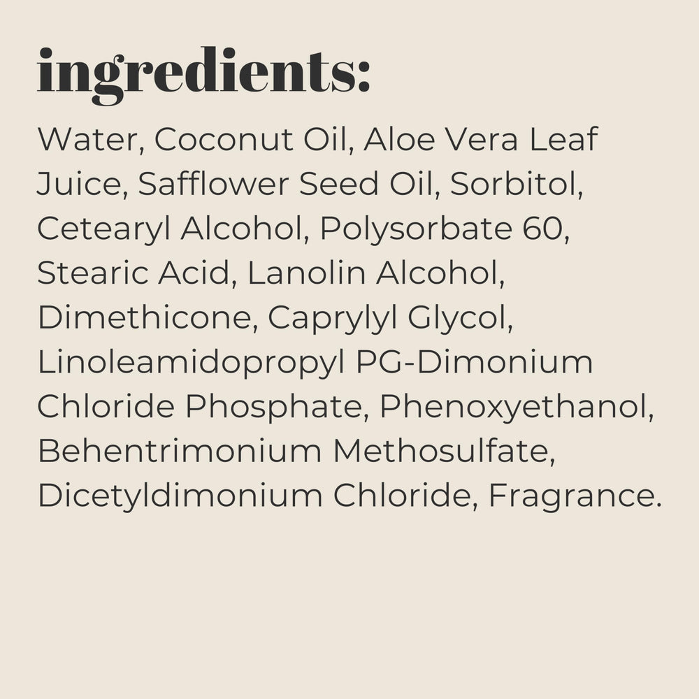 Mountain Ocean Skin Trip coconut lotion ingredients on packaging.