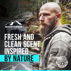 Mountaineer Brand balm texture close-up highlights creamy consistency for even application
