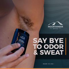 Arrowroot, coconut oil, and other ingredients absorb moisture and nourish skin in Mountaineer Brand deodorant.