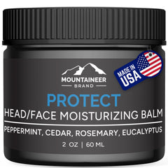 Mountaineer Brand Natural Moisturiser jar closeup shows rich texture for head and face hydration