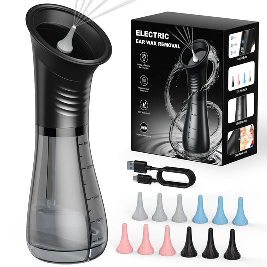 MOVMAO ear irrigation kit with LED display for precise cleaning control.