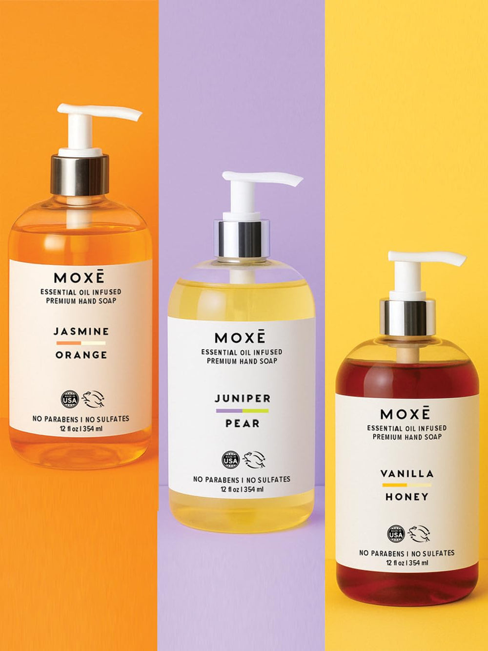 MOXE packaging and bottle scene emphasizing eco-friendly design.