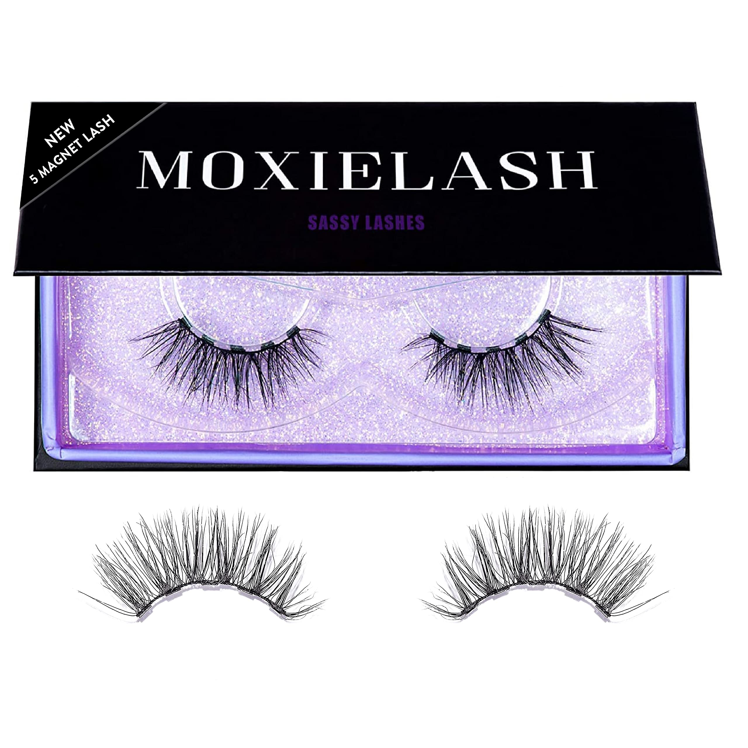MoxieLash Sassy magnetic lash close-up with secure five-magnet band.
