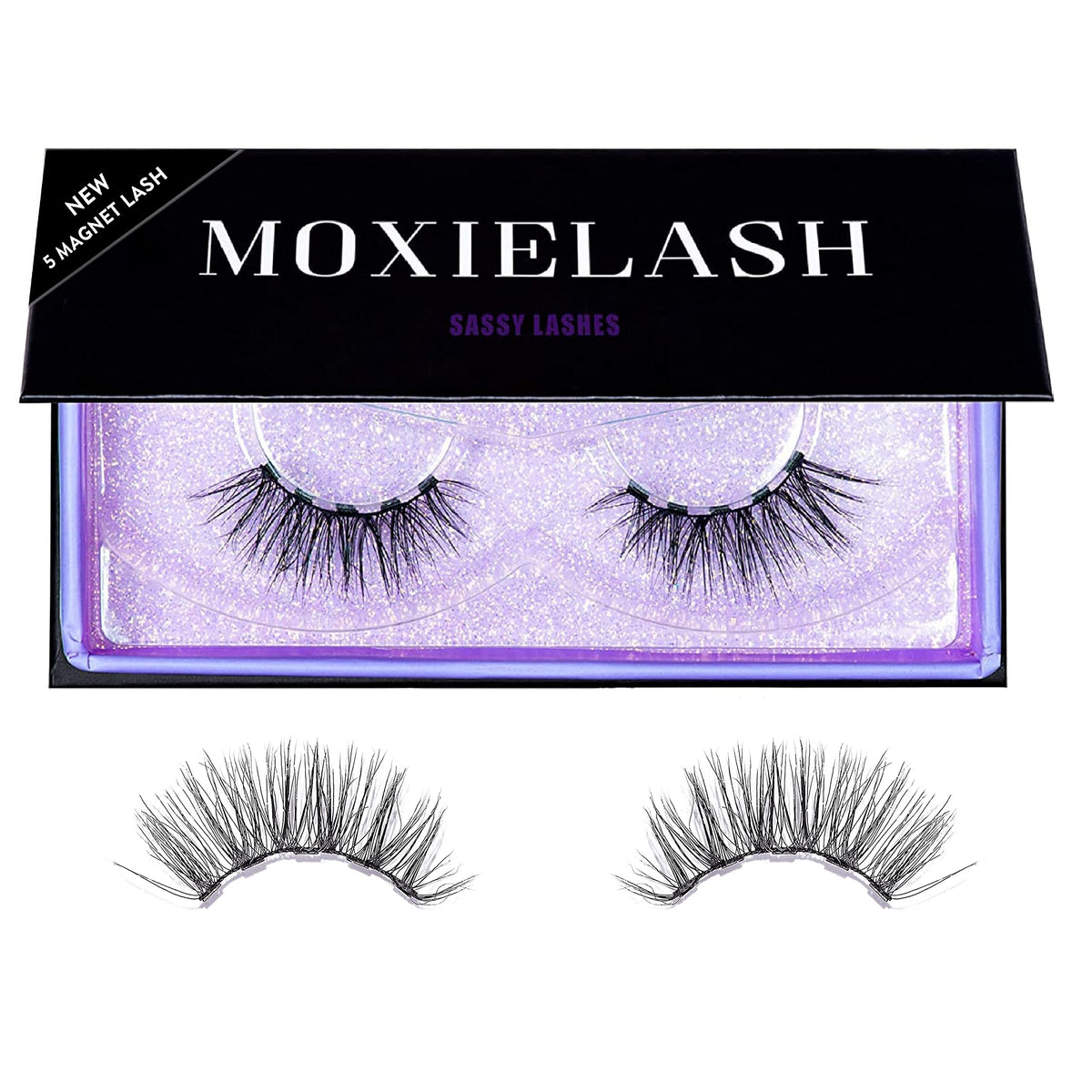 MoxieLash Sassy magnetic lash close-up with secure five-magnet band.