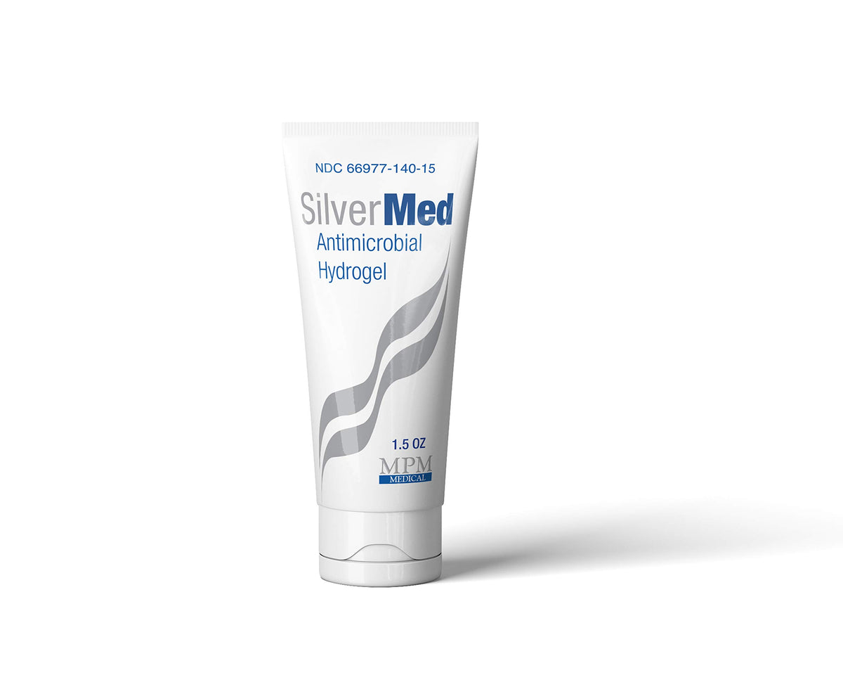 MPM Medical SilverMed antimicrobial hydrogel bottle for wound care packaging