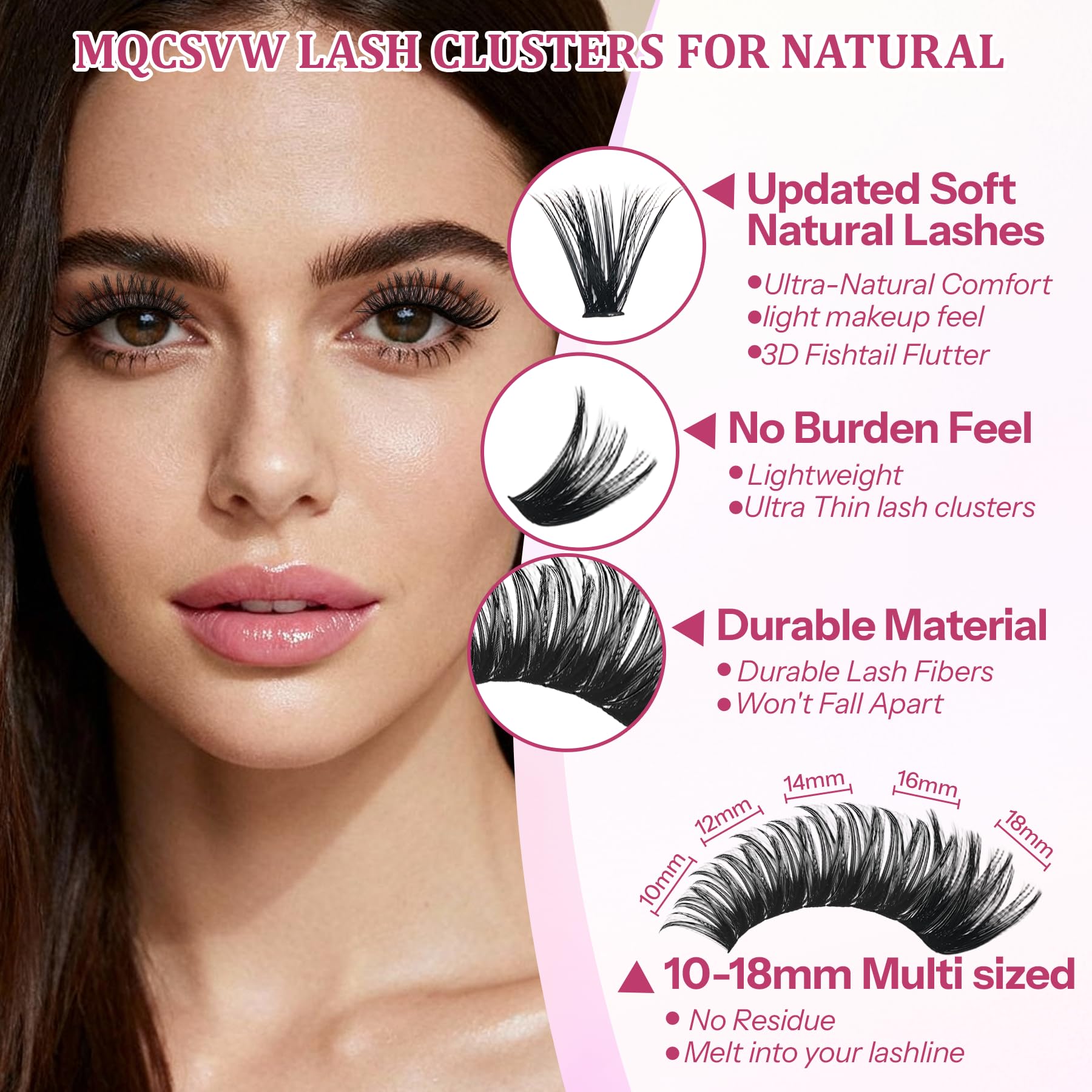 MQCsvw eyelash cluster applicator tool for precise application