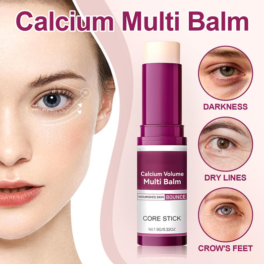 MQN Calcium Stick near the eye area providing gentle hydration.