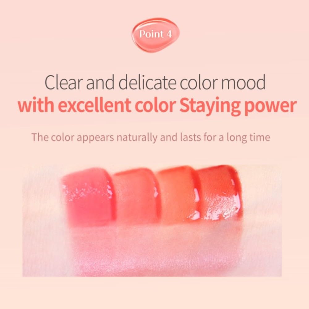 MQNY Dewy Water Glow Lip Tint full lips effect showing smoother surface