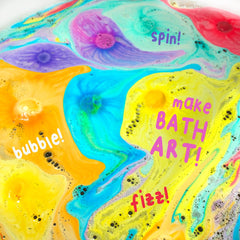 Mr. Bubble Galaxy bath bomb Earth sparks vibrant color swirls and imaginative play