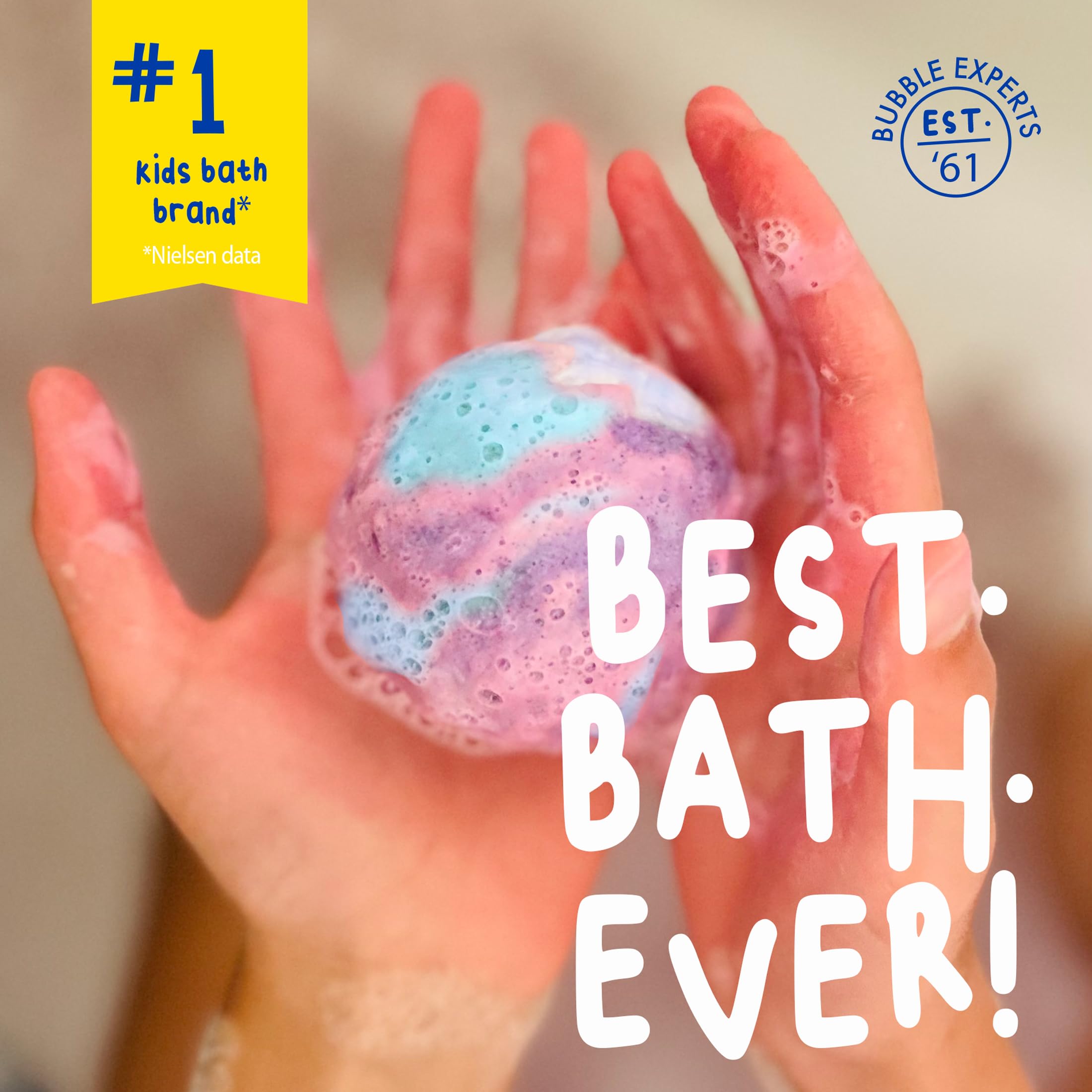 Mr. Bubble Galaxy bath bomb Mars brings floating, fizzing action and space-themed fun