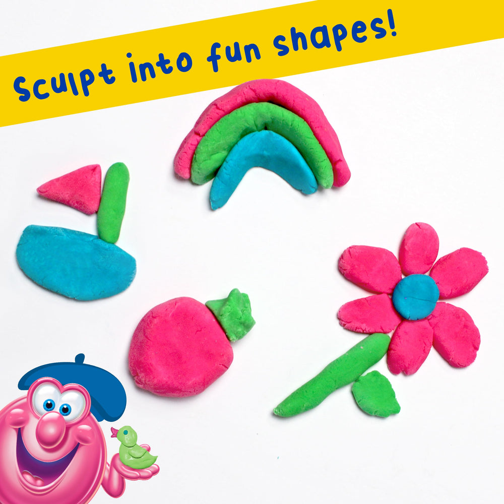 Mr. Bubble Soapy Bath Dough kid-tub-time scene captures colorful, scented fun in tub.