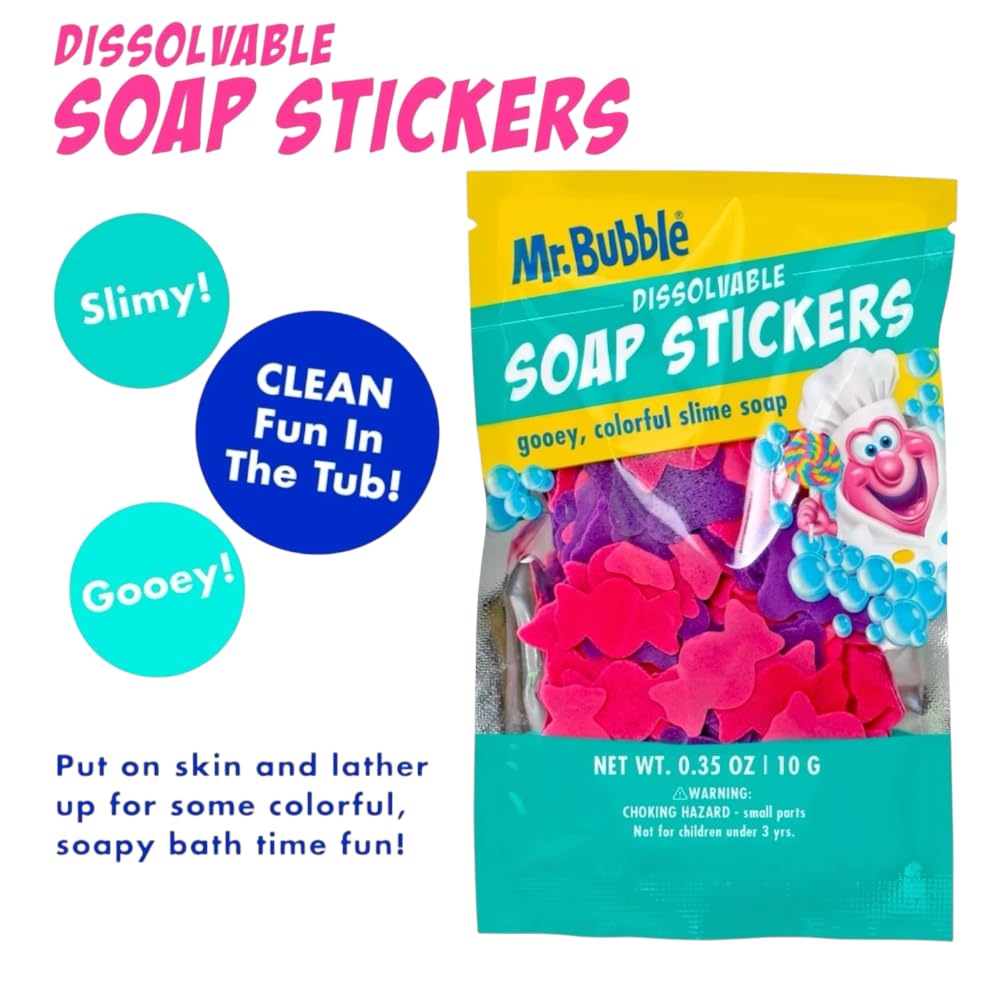 Mr Bubble Sweet Treats Colorful Bath Water Swirl shows vibrant bath time visuals