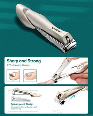 MR.GREEN slant edge clipper for easy cuticle access and shaping.