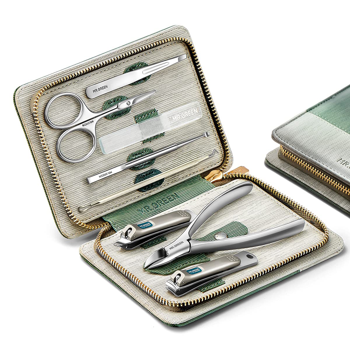 MR.GREEN manicure set case in PU leather for elegant storage and easy transport