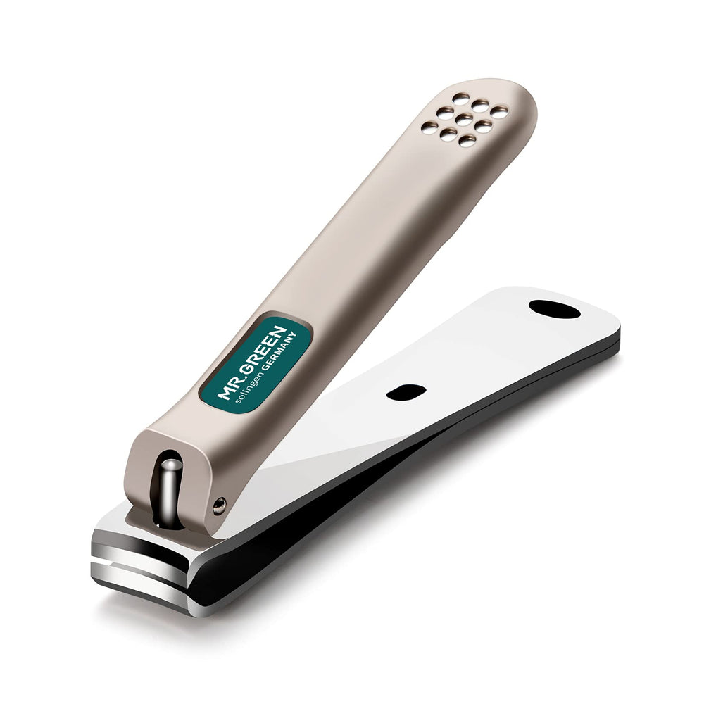 MR.GREEN nail clippers with curved blades provide precise trimming for neat nails.