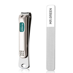 MR.GREEN nail clippers curved blades for precise trimming of thick nails.
