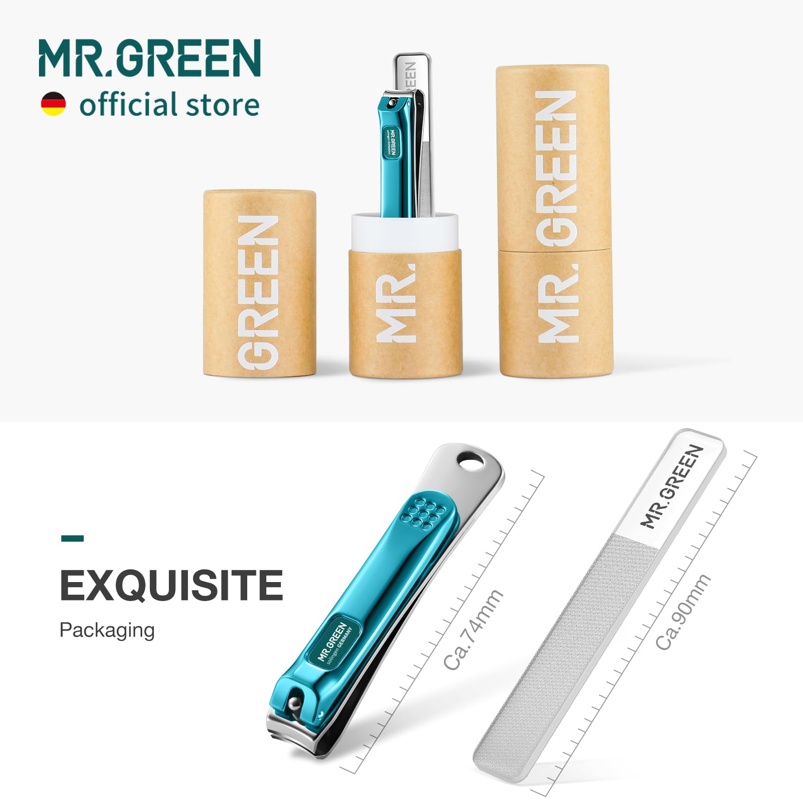 MR.GREEN nail clippers in use delivering clean edges.