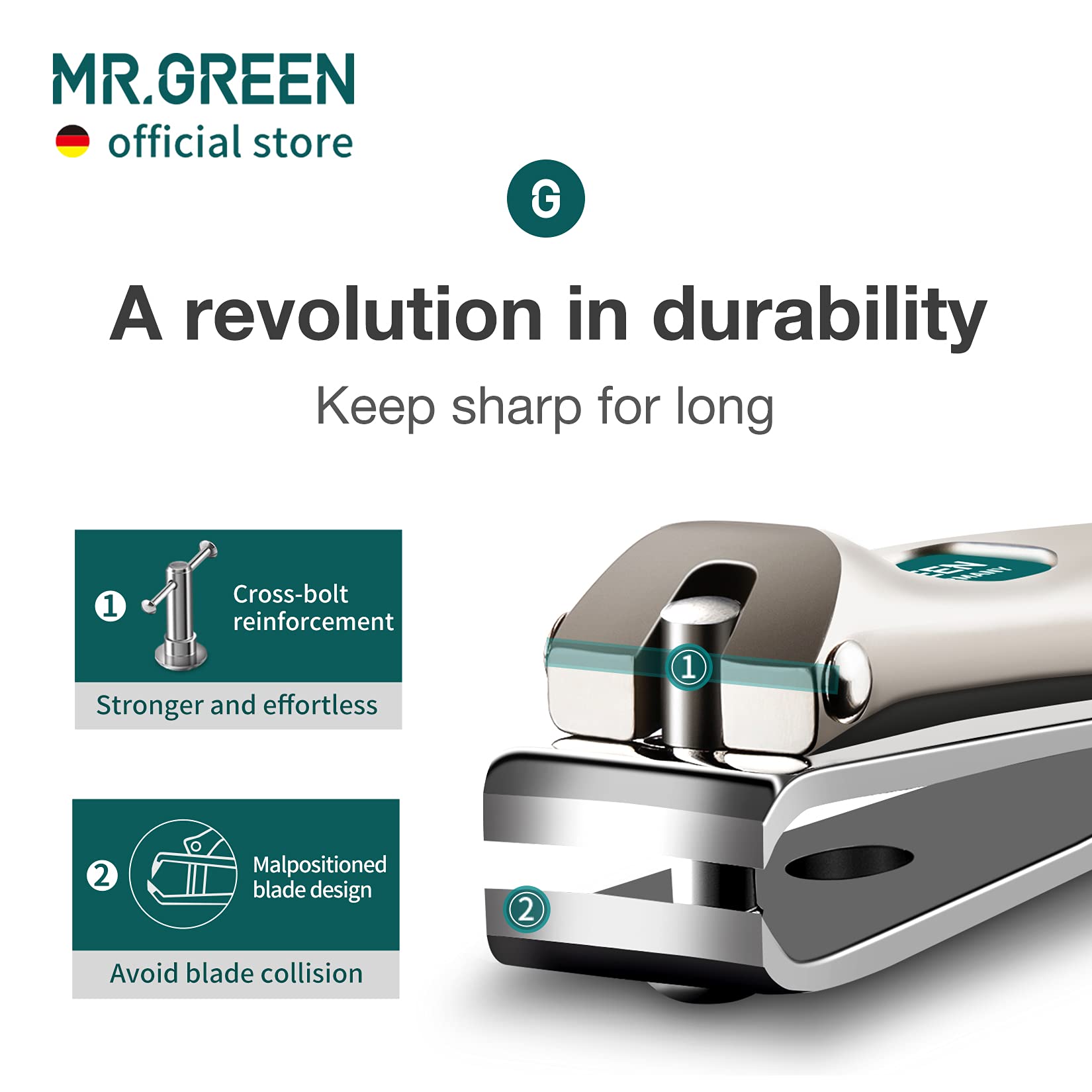 MR.GREEN nickel-plated stainless steel build resists rust for long use.