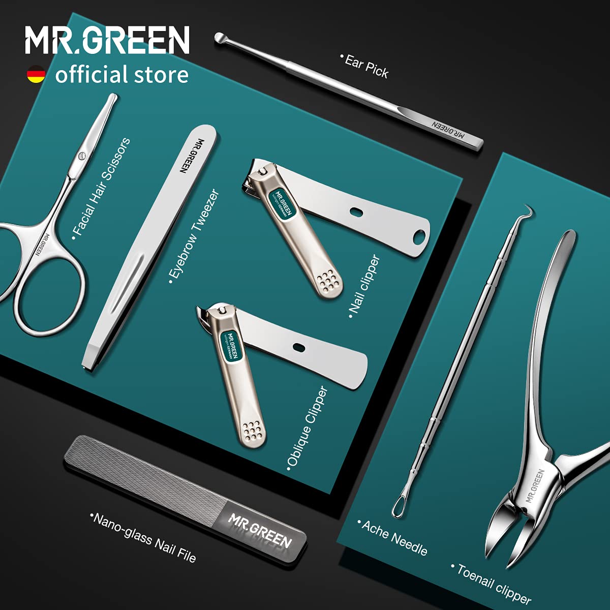 MR.GREEN oblique clipper designed for comfortable toenail trimming