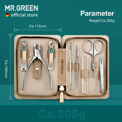 MR.GREEN PU leather case texture conveys premium craftsmanship.