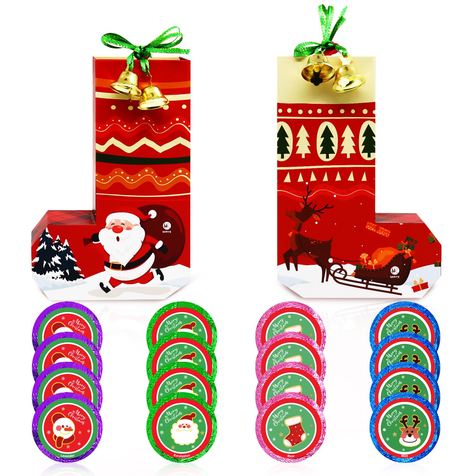 MR MIRYE shower steamer in a Christmas sock box provides festive aromatherapy