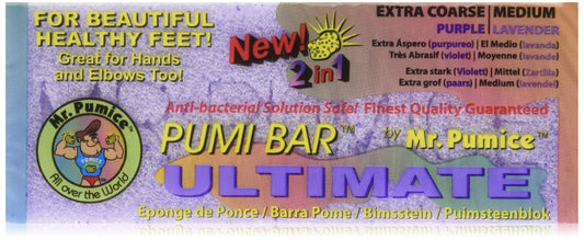Mr. Pumice Ultimate PUMI Bar with coarse grit for callus removal on heels