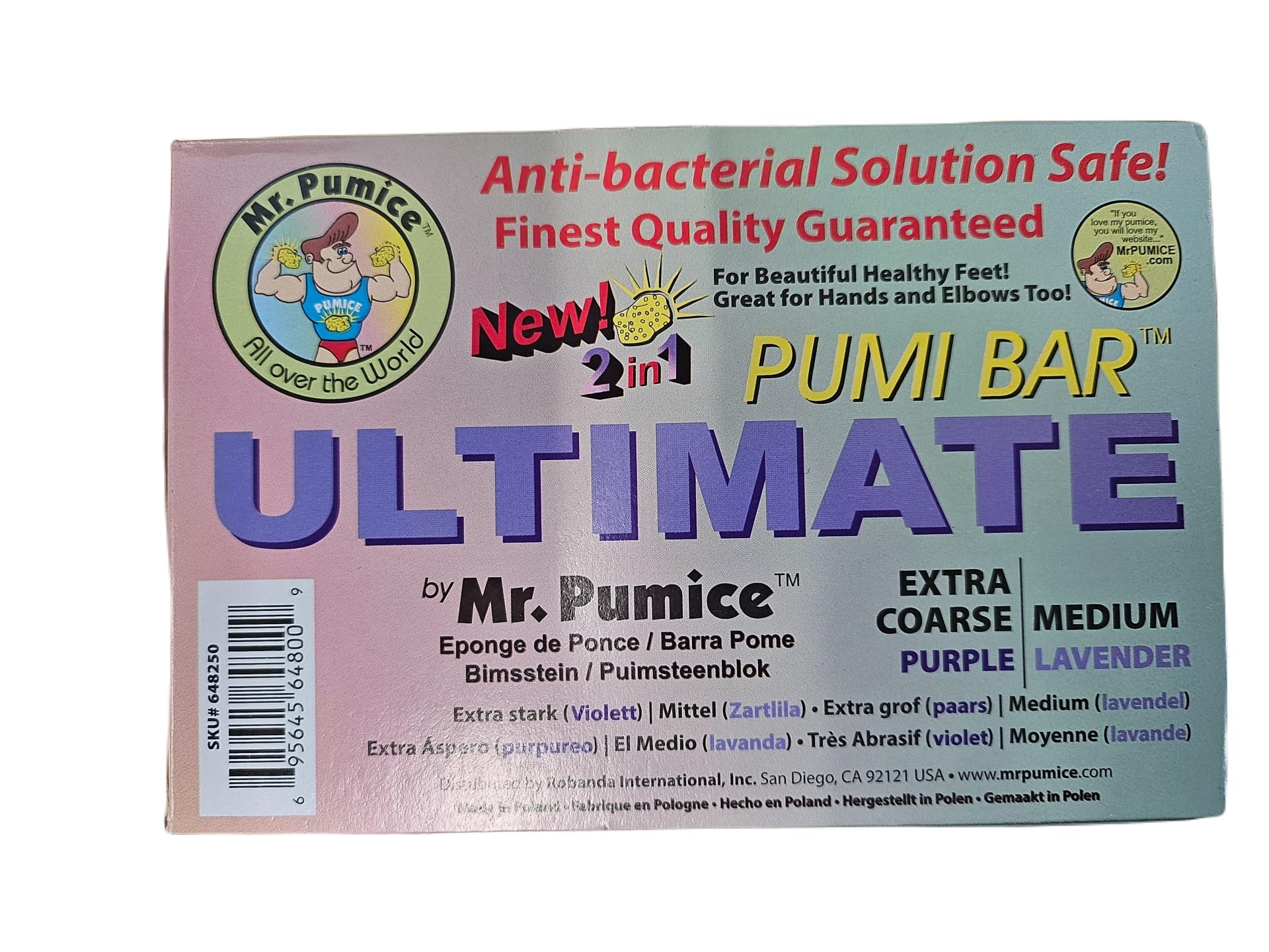 Mr. Pumice Ultimate PUMI Bar pedicure stone in action for smoother heels.