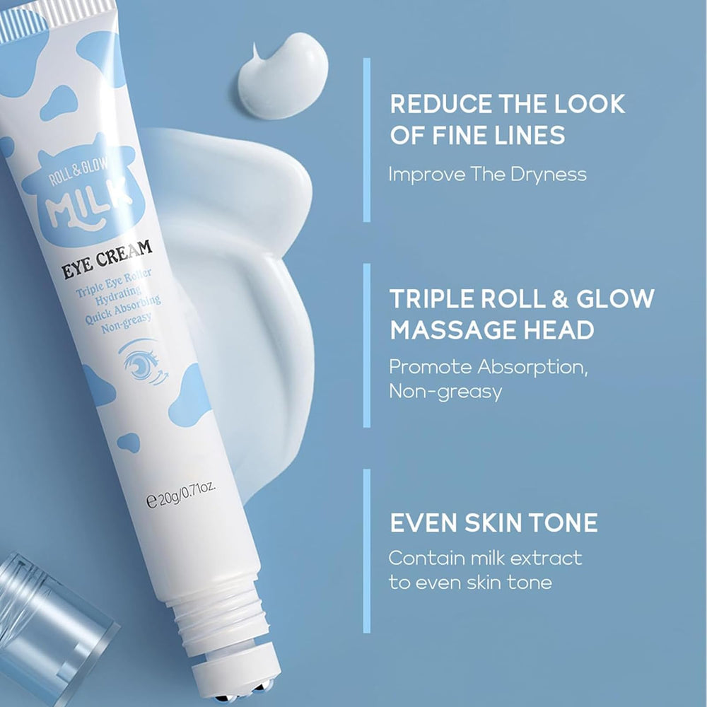 MrCuvaryas Milk Skincare Set eye cream close-up with gentle texture