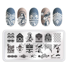 MR.FOX nail stamp template abstract pattern for versatile modern looks.