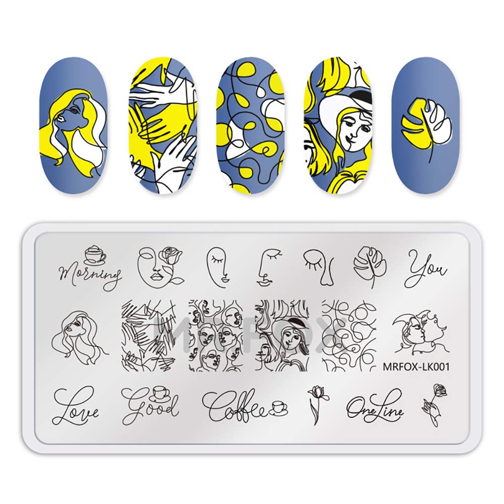 MR.FOX nail stamp template hot stamping for standout details.