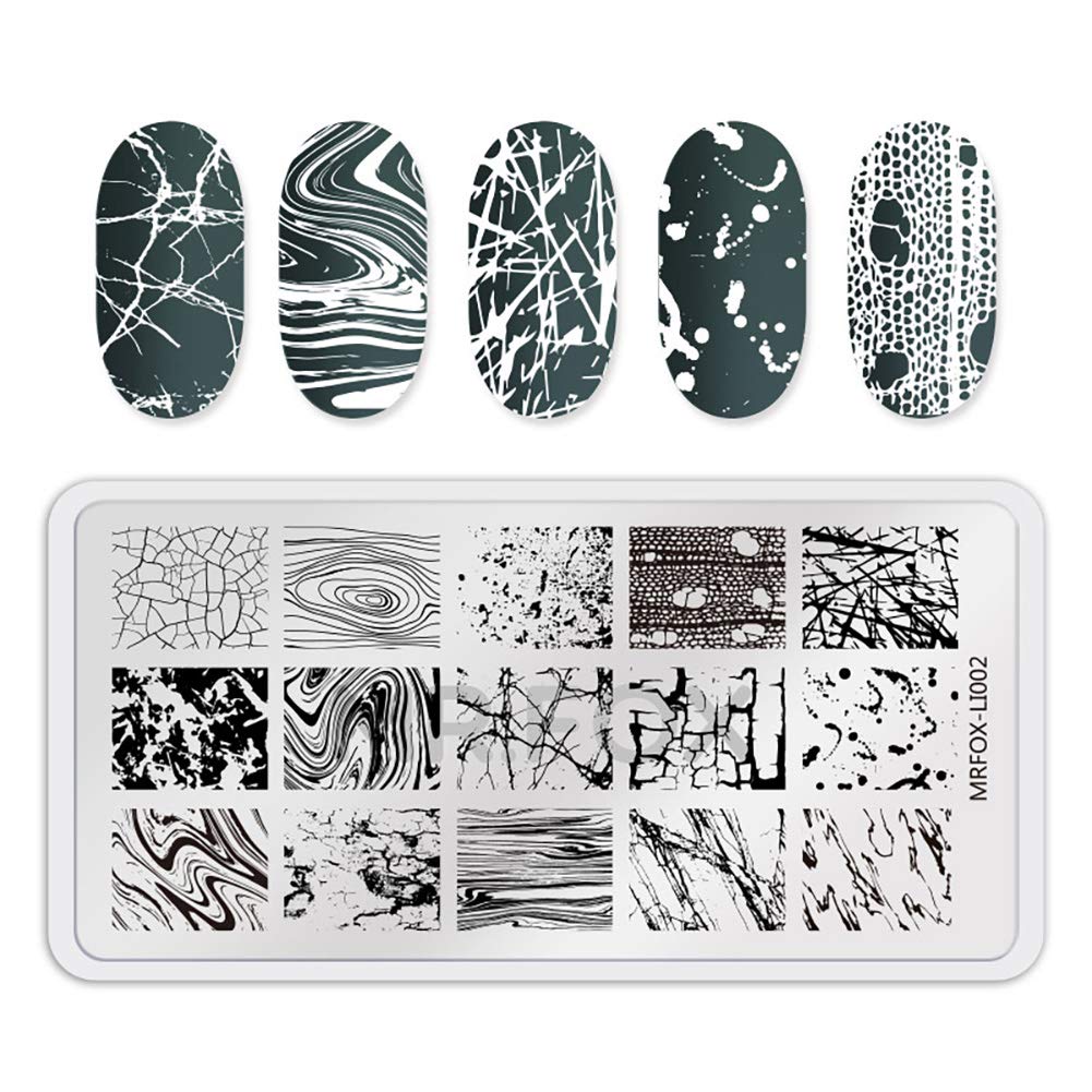 MR.FOX nail stamp template lace pattern for delicate intricate designs.