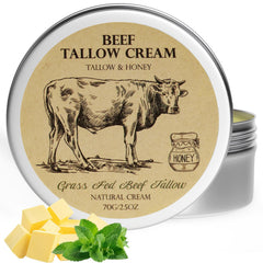 MROUVIK beef tallow honey balm jar close-up showing rich hydration-friendly texture