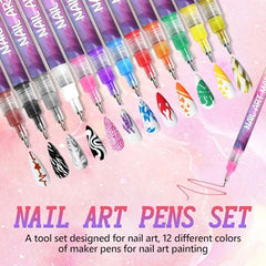 Mrryiio nail art pens close-up shows 0.5 mm tip for precise lines